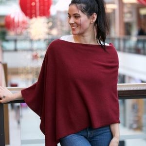 MINNIE ROSE Cashmere Ruana Poncho